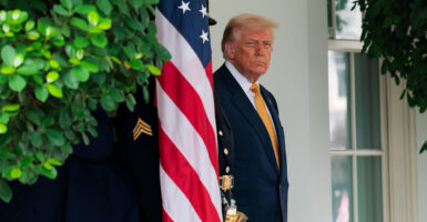 President Donald Trump outside the White House