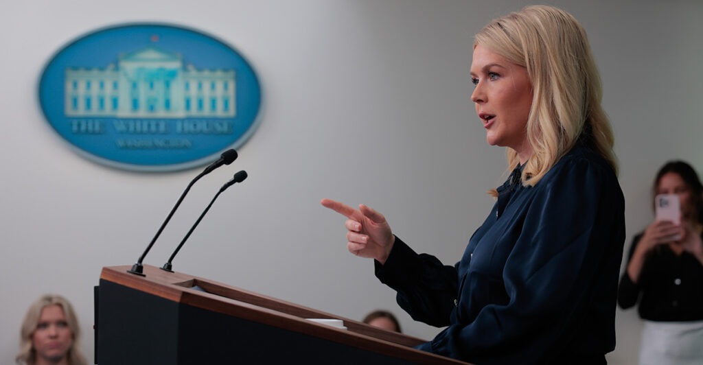 White House press secretary Karoline Leavitt