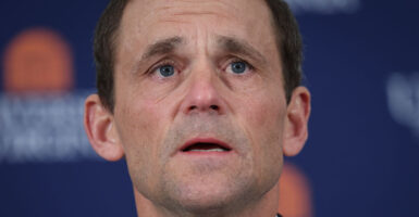 UVA President Jim Ryan looking sad