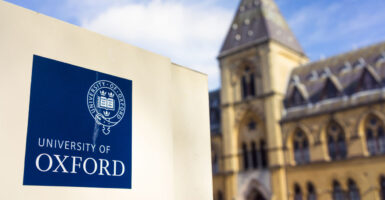 Signage at England's Oxford University