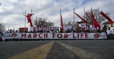 Pro-life advocates gather in Washington, D.C., for the annual March for Life on Jan. 24.