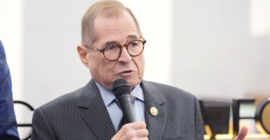 Rep. Jerry Nadler, D-N.Y., at the SAG-AFTRA Rock the City reception on April 23, 2025 in New York, New York.