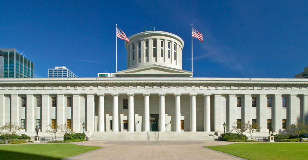 An image of the Ohio state capitol building.