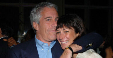 Jeffrey Epstein hugs Ghislaine Maxwell