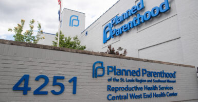 The outside of the Planned Parenthood Reproductive Health Services Center is seen in St. Louis, Missouri, May 30, 2019.