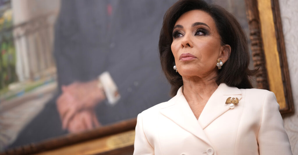 Interim U.S. Attorney for Washington, D.C. Jeanine Pirro stands during her swearing in ceremony in the Oval Office of the White House on May 28, 2025 in Washington, DC.