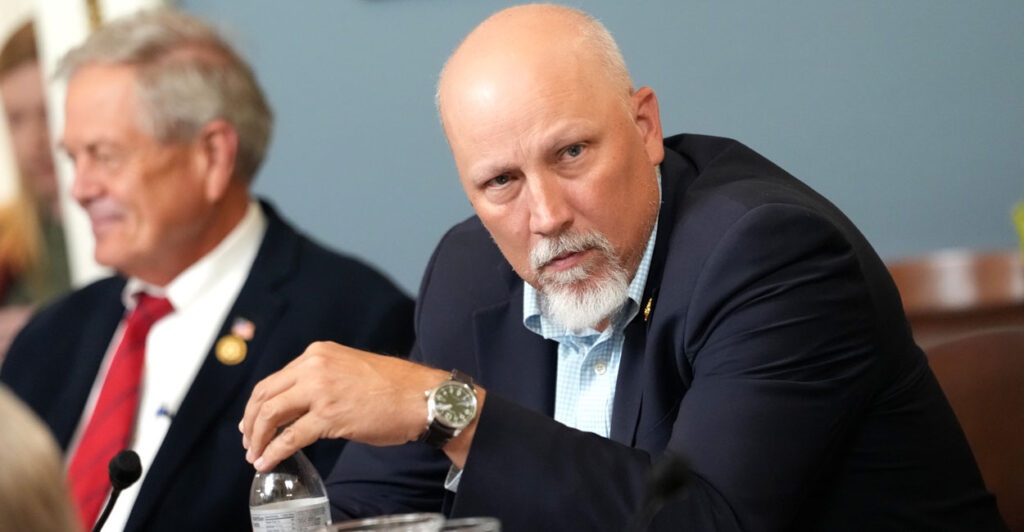 Republican Reps. Ralph Norman of South Carolina (left) and Chip Roy of Texas