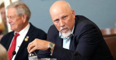 Republican Reps. Ralph Norman of South Carolina (left) and Chip Roy of Texas