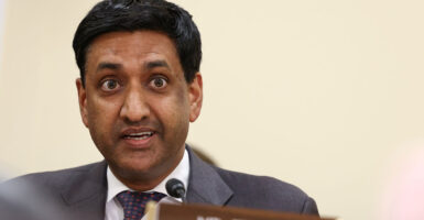 Close-up of Rep. Ro Khanna in gray suit against pale background.
