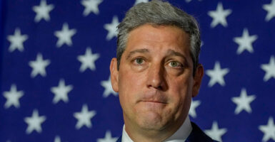 Former Rep. Tim Ryan looks forlorn on the night of his U.S. Senate loss.