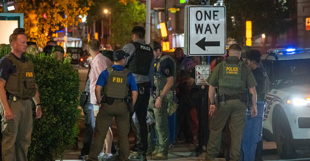 FBI and police arrest Sean Charles Dunn, who allegedly attacked an officer with a Subway sandwich.