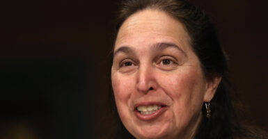 Attorney Indira Talwani testifies during her confirmation hearing before the Senate Judiciary Committee January 8, 2014 on Capitol Hill in Washington, DC.