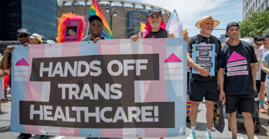 Protesters march for transgender health care