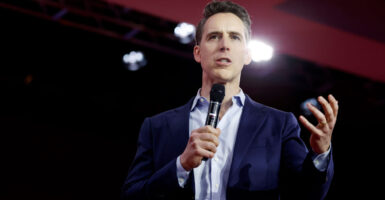 Sen. Josh Hawley, R-Mo., speaks at the Faith & Freedom Road to Majority conference on June 21, 2024, in Washington.
