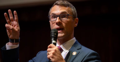 Fairfax County, Va., Supervisor James Walkinshaw speaks at an 11th Congressional District candidates' forum on June 24 in Reston, Va.
