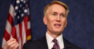 Sen. James Lankford, R-Okla., is seen here at the Capitol on Jan. 23.