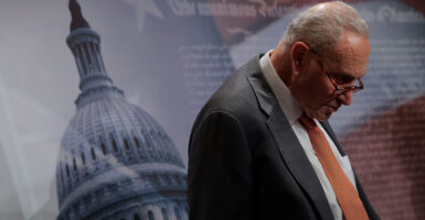 Senate Minority Leader Chuck Schumer, D-N.Y., holds a news conference at the U.S. Capitol on July 31, 2025 in Washington, DC.