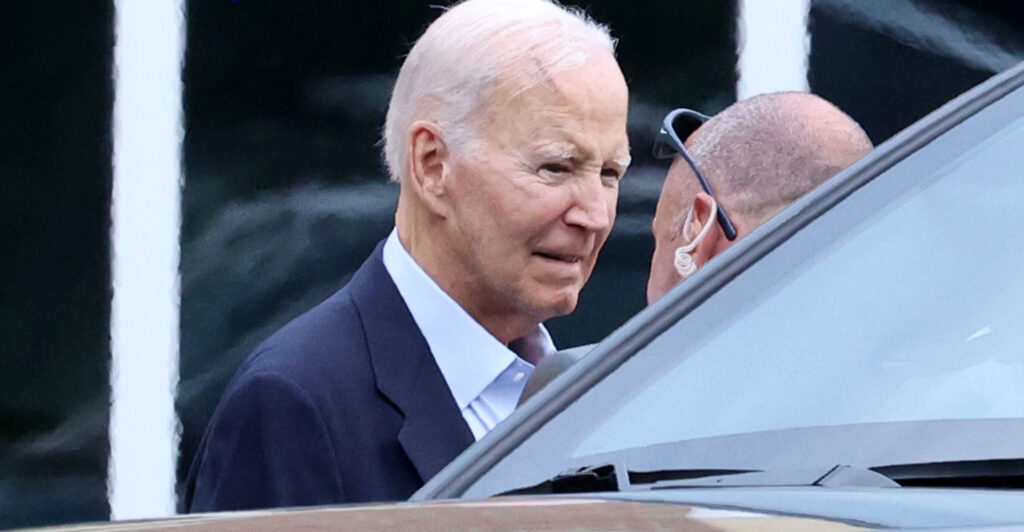 Joe Biden is seen leaving church on September 6, 2025 in Wilmington, Delaware.