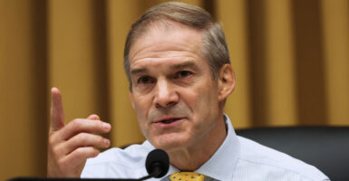 Chairman Jim Jordan gestures from the podium.