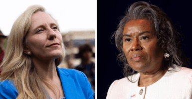 Side-by-side pictures of Abigail Spanberger and Winsome Earle-Sears