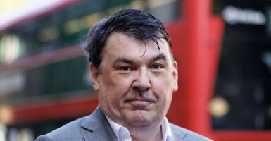 Graham Linehan arrives at Westminster Magistrates Court.