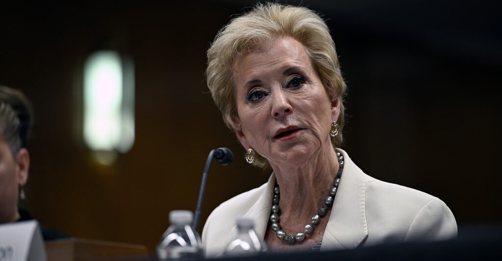 Education Secretary Linda McMahon