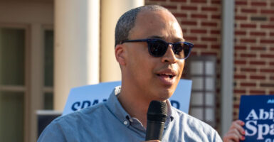 Jay Jones, the Democrat nominee for Virginia's attorney general, campaigns in Fairfax, Va., on June 26—more than three months before vile text messages he sent in 2022 resurfaced.