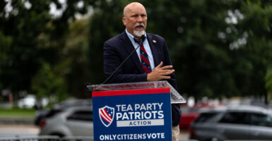 Rep. Chip Roy, R-Texas, speaks at an "Only Citizens Vote" rally in Upper Senate Park outside the Capitol on Sept. 10.