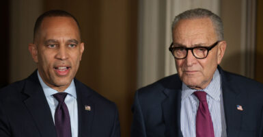 House Minority Leader Rep. Hakeem Jeffries and Senate Minority Leader Chuck Schumer
