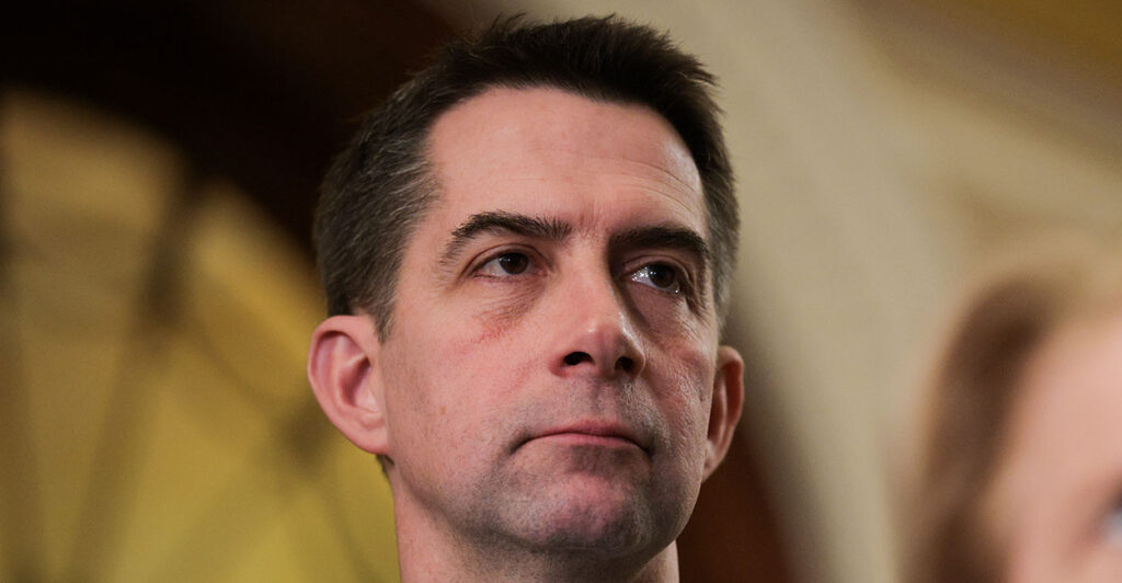 Senator Tom Cotton's head