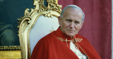 Close-up of Pope John Paul II