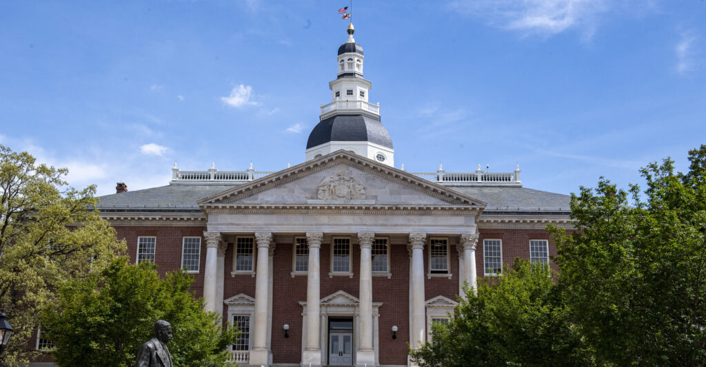 The Maryland State House in Annapolis, Maryland.