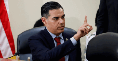 Rep. Robert Garcia gestures. House Republicans claim House Democrats are attempting to mislead the public on Donald Trump and Jeffrey Epstein.