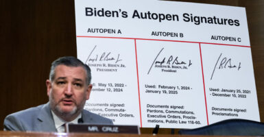 Sen. Ted Cruz, R-Texas, speaks during a Senate Judiciary Committee hearing, "Unfit to Serve: How the Biden Cover-Up Endangered America and Undermined the Constitution,” on June 18.