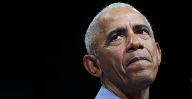 Barack Obama purses his lips