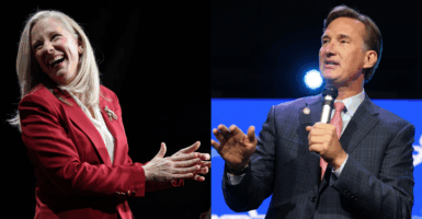 Virginia Gov.-Elect Abigail Spanberger and Gov. Glenn Youngkin