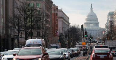 Rush hour on North Capitol Street in Washington, D.C.