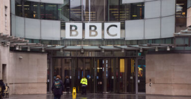 General view of Broadcasting House, the BBC headquarters in central London.