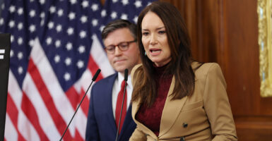 Speaker of the House Mike Johnson, R-La., and Agriculture Secretary Brooke Rollins
