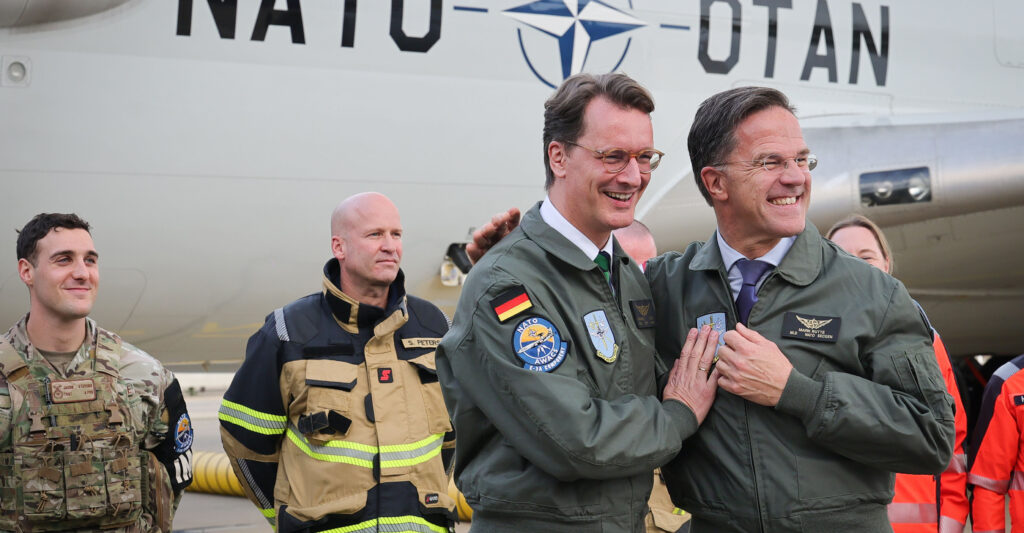 NATO Secretary General Mark Rutte and North Rhine-Westphalia Premier Hendrik Wuest