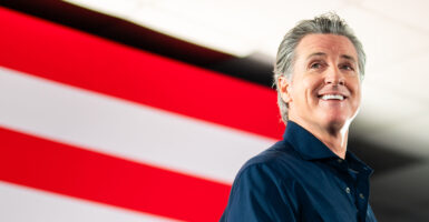 California Gov. Gavin Newsom speaks during a rally on November 08, 2025 in Houston, Texas.