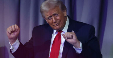 President Trump does the Trump Dance.