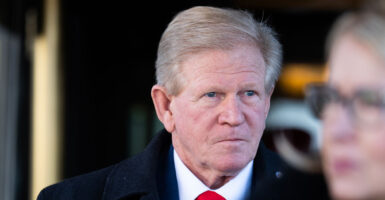 Chris Miller Exits the Capitol Hill Club in Washington, D.C.