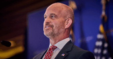 President of the Heritage Foundation Kevin Roberts speaks at the National Conservative Convention in Washington D.C., Sept. 2, 2025