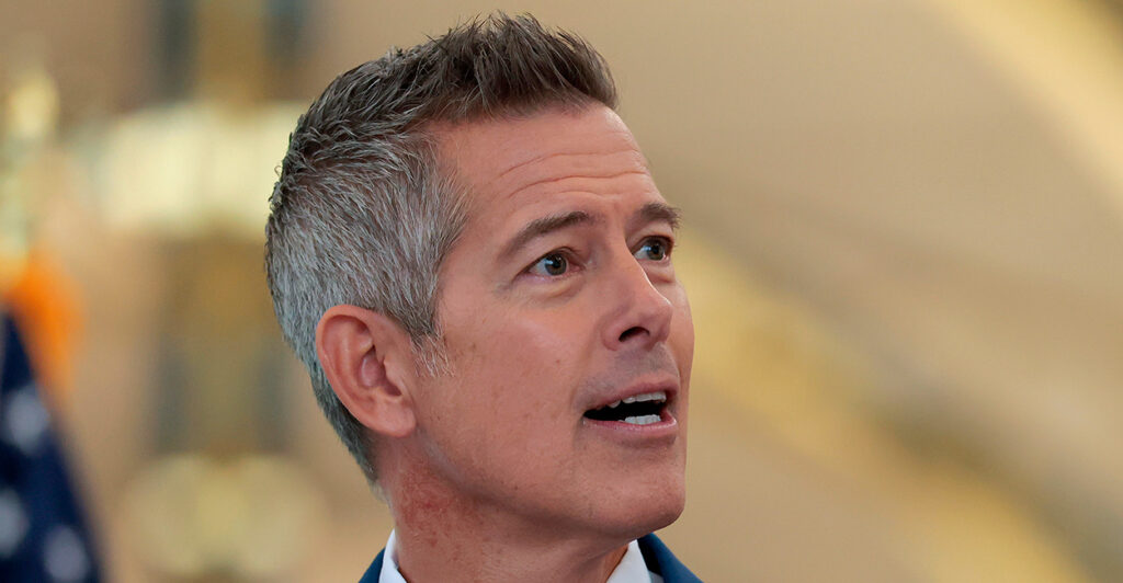 Close-up profile of Sean Duffy.