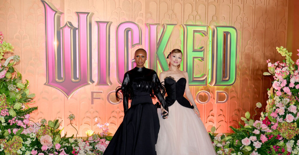Cynthia Erivo and Ariana Grande attend the "Wicked: For Good!" New York Premiere.