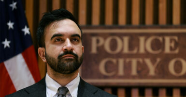 NEW YORK, NEW YORK - JANUARY 06: New York City Mayor Zohran Mamdani attends a news conference at the headquarters of the NYPD on January 06, 2026 in New York City. Mamdani, who was joined by New York Gov. Kathy Hochul and Police Commissioner Jessica Tisch, discussed crime statistics and safety, including a historic drop in shootings in New York City last year. (Photo by Spencer Platt/Getty Images)