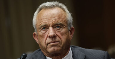 WASHINGTON, DC - JANUARY 30: Robert F. Kennedy Jr., U.S. President Donald Trump’s nominee for Secretary of Health and Human Services testifies during his Senate Committee on Health, Education, Labor and Pensions confirmation hearing at the Dirksen Senate Office Building on January 30, 2025 in Washington, DC. Kennedy is testifying for a second day following a tense three-hour hearing before the Senate Finance Committee where he clashed with Democrats over his stance on vaccines and abortion rights. (Photo by Kevin Dietsch/Getty Images)