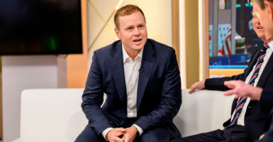 NEW YORK, NEW YORK - JANUARY 28: TV personality and Los Angeles mayoral candidate Spencer Pratt visits "Fox & Friends" at Fox News Channel Studios on January 28, 2026 in New York City. (Photo by Roy Rochlin/Getty Images)