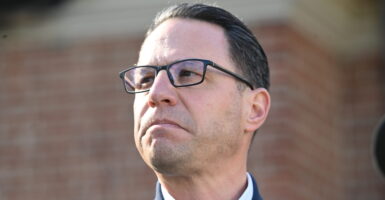 Pennsylvania Gov. Josh Shapiro speaks during a press conference.